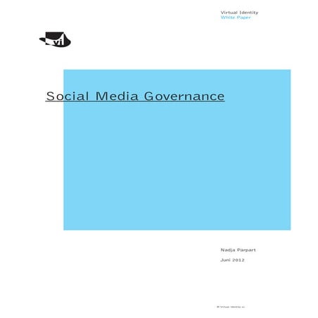 Whitepaper Social Media Governance