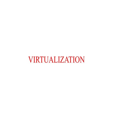 Virtualization concepts in OS