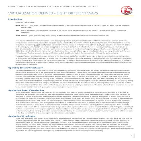 Virtualization defined-wp