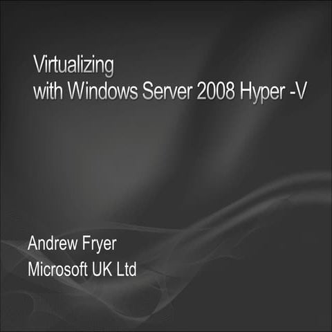 Virtualization for SQL