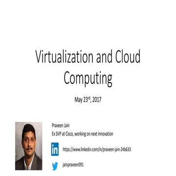 Virtualization and Cloud computing