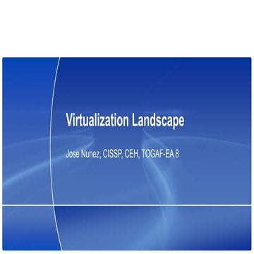 Virtualization Landscape