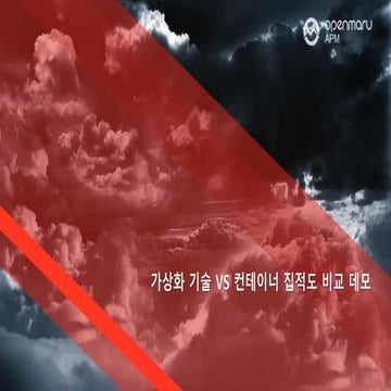 가상화 기술 VS 컨테이너의 집적도 비교 데모