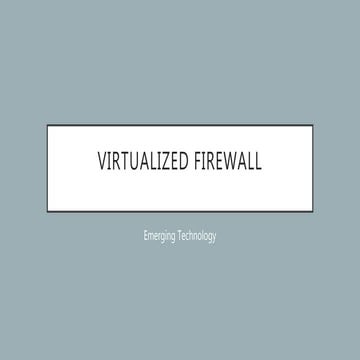 Virtualized firewall