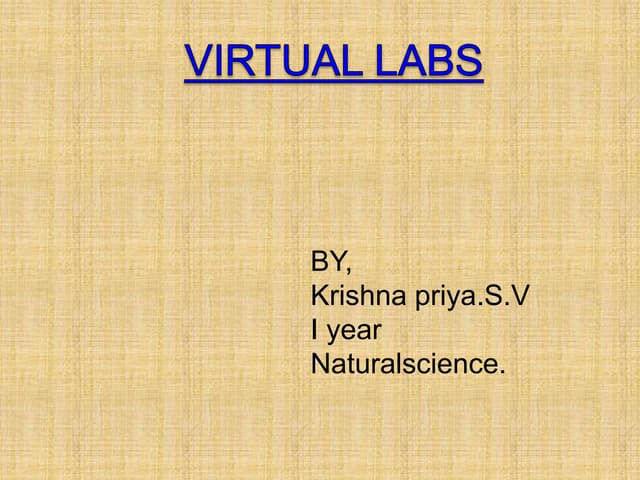 Virtual lab in ppt