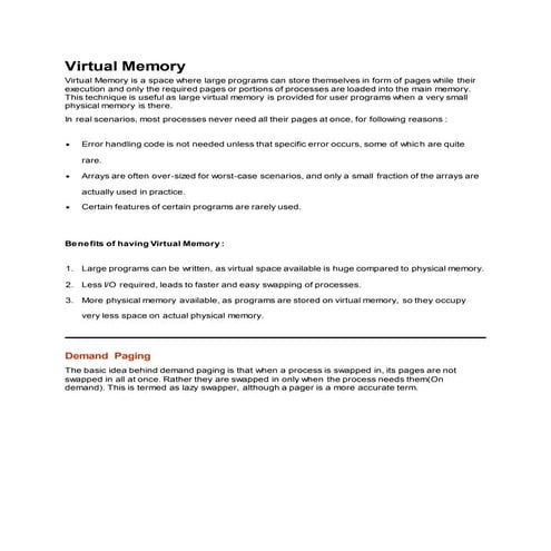 Virtual memory