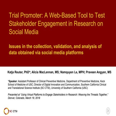 Trial Promoter: A Web-Based Tool to Test Stakeholder Engagement in Research o...