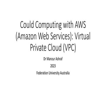 Virtual Private Cloud (VPC) in AWS or Cloud Computing