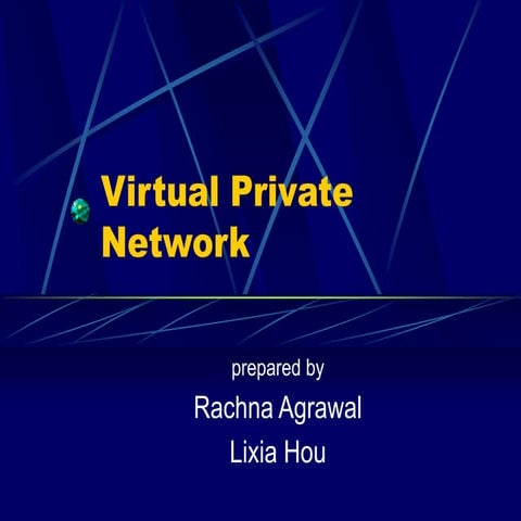 VirtualPrivateNetwork PRESENTED BY RACHNA AGARWALL