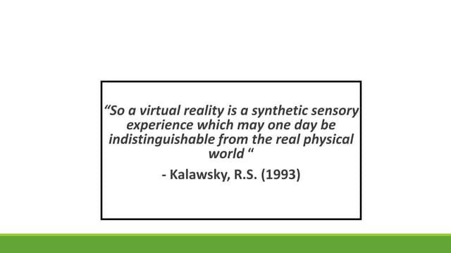 Virtual reality