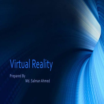 Presentation on Virtual reality