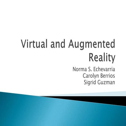 Virtual reality and augmented reality power point | PPTX