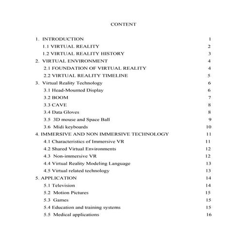 Virtual reality content