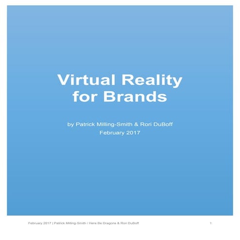Virtual Reality for Brands 