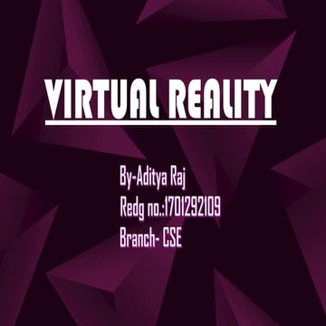 Virtual realitypptx