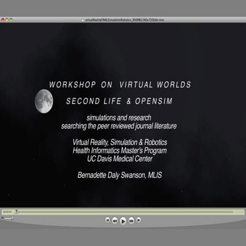 Workshop on Virtual Worlds: Second Life & OpenSim (for Virtual Reality, Simul...