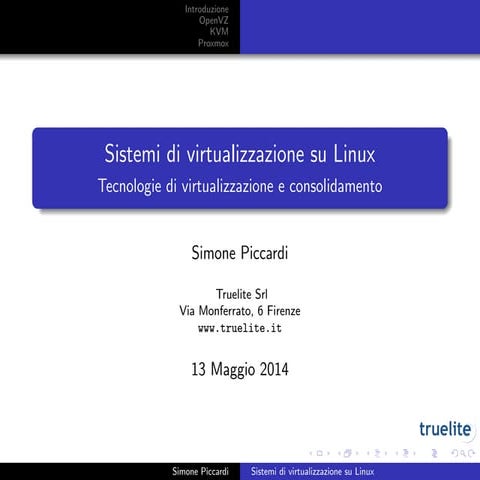 Sistemi di virtualizzazione in ambiente Linux