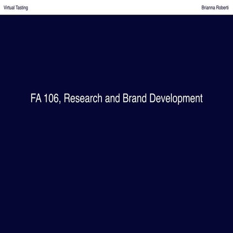 Virtual tasting summer session 2