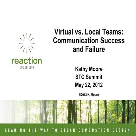 Virtual & Local Teams: Communication Success and Failure