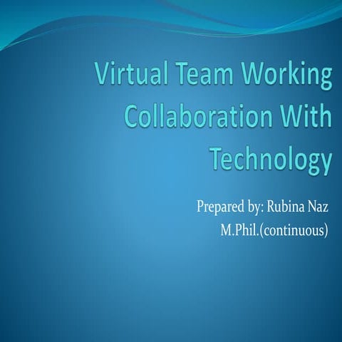 Virtual team work
