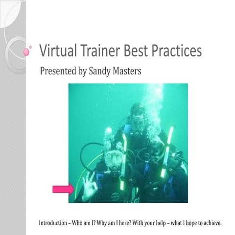 Virtual Trainer Best Practices Power Point Presentation