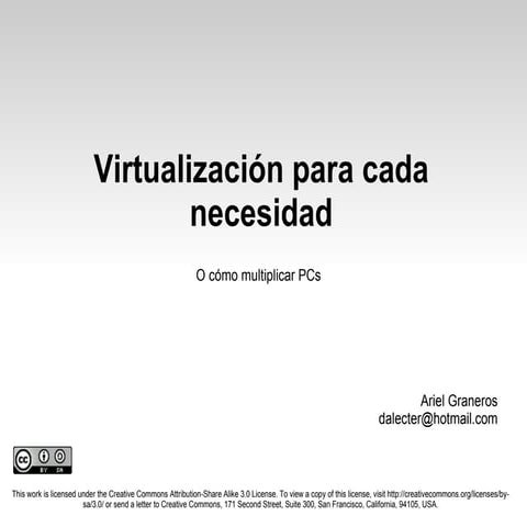 Virtualizacion Para Cada Necesidad