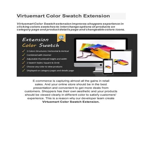 Virtuemart color swatch extension