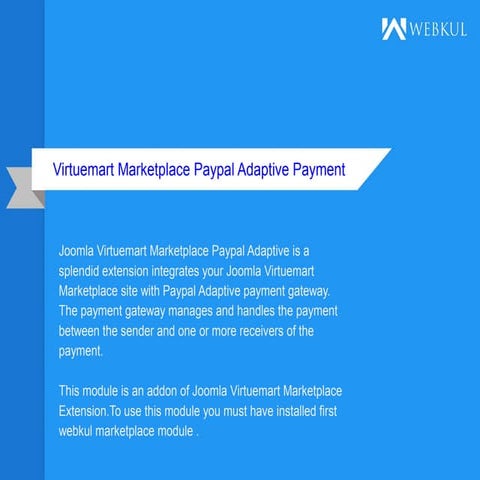 Virtuemart marketplace paypal adaptive payment