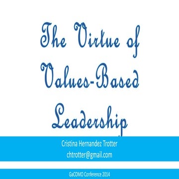 Virtue of value based leadership