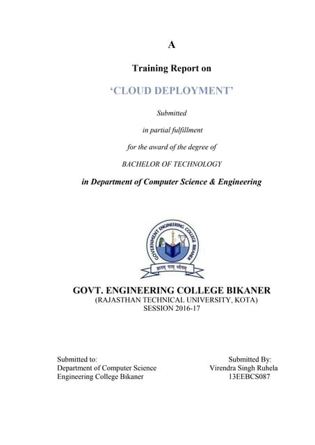 Cloud computing Report