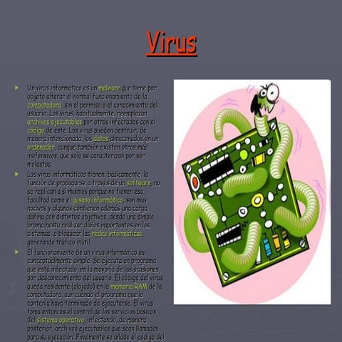 Virus y vacunas informaticas | PPTX