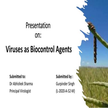 Viruses as biocontrol agents (1)