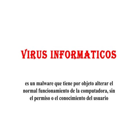 Virus informaticos