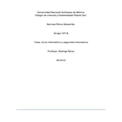 Virus informático y seguridad informática