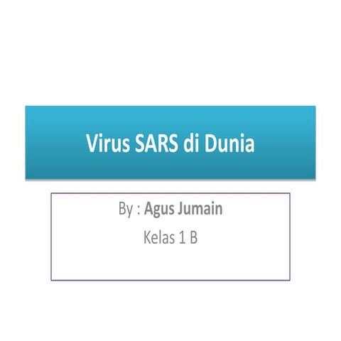 Virus sars di dunia 