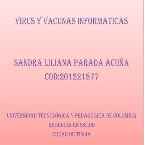 Virus y vacunas informaticas
