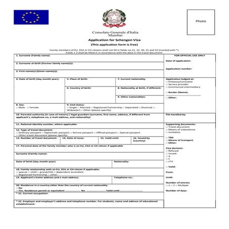 Visa Application Form.dfjdfk kdfjasdfldjfladsfj df | PDF