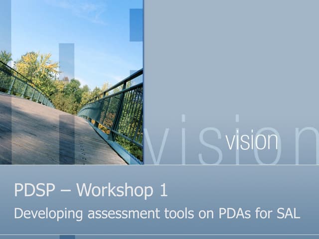 Visage PDSP Workshop 1 