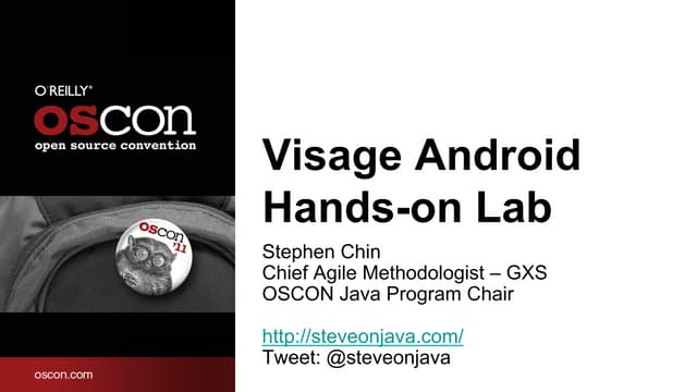 Visage Android Hands-on Lab (OSCON)