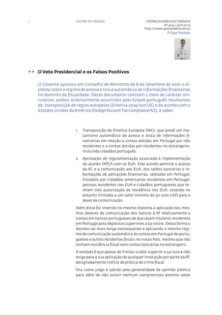 O veto presidencial e os falsos positivos