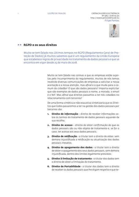 RGPD e os seus direitos. Visao e489A