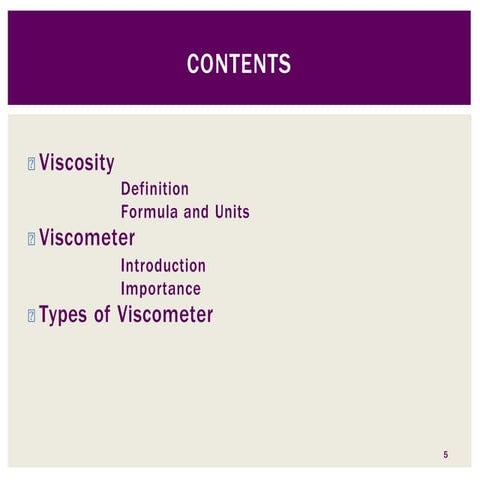 Viscometry and Types of industrial Viscometers