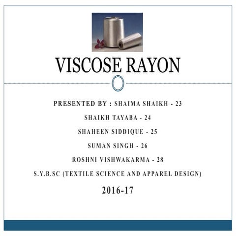 Dr. BMN College _Manufacture of Viscose rayon