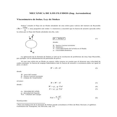 Viscosimetro stokes | PDF