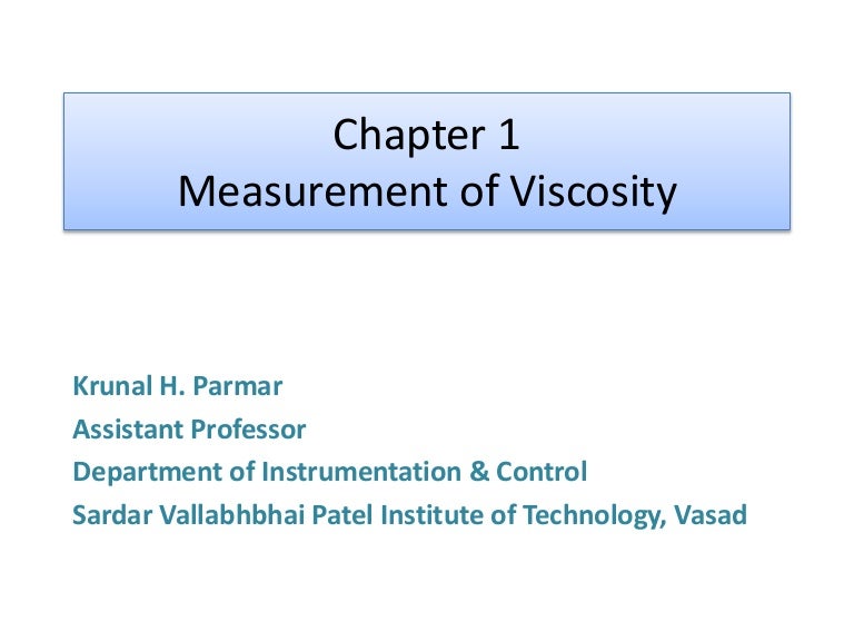 Viscosity Measurement