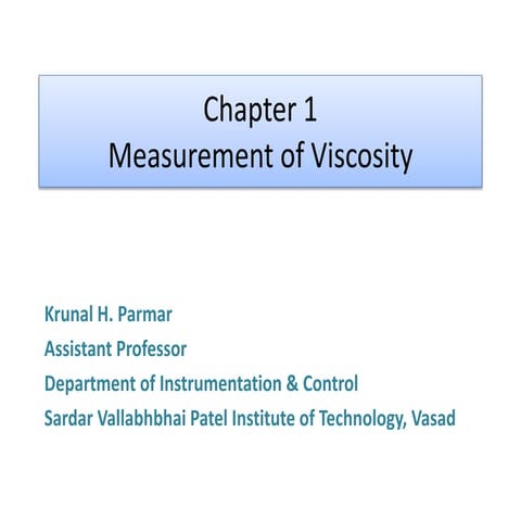 Viscosity Measurement