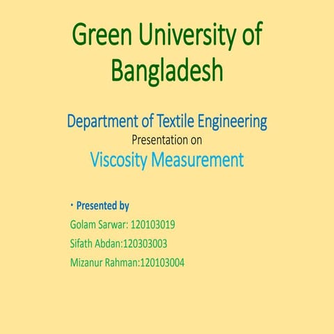 Viscosity Measurement-