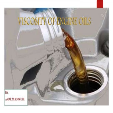 Viscosity of engine oils