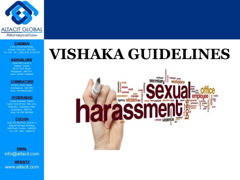 case study on vishakha guidelines