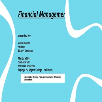 Financial management presentation | PPTX